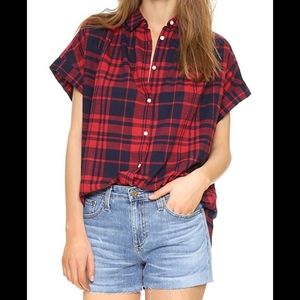 Madewell plaid short sleeve shirt